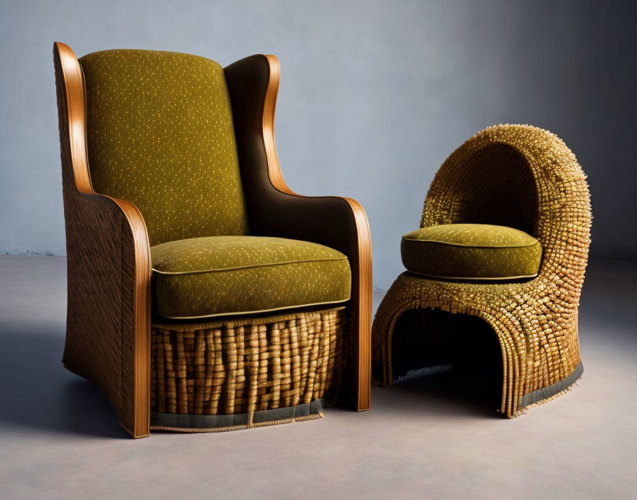 An armchair made out of bracken