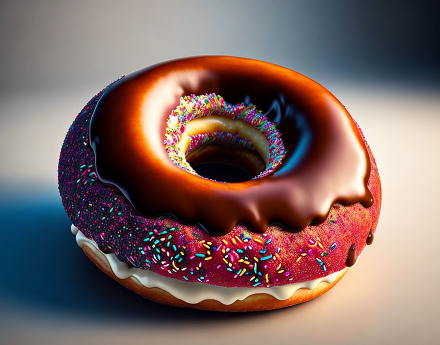 A combination of a doughnut and a bagel