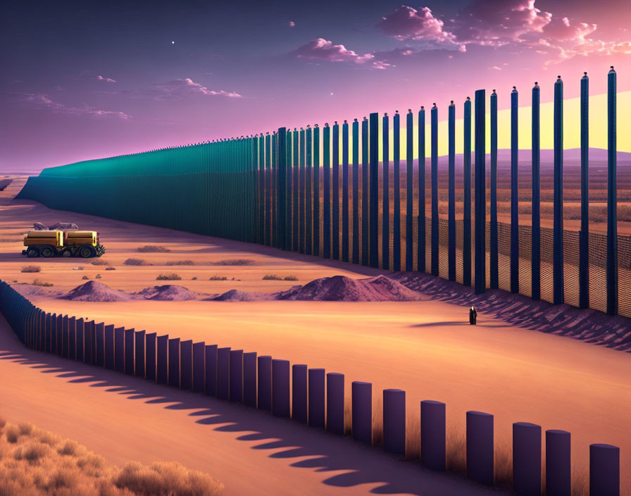 Border fence between Dystopia and Utopita