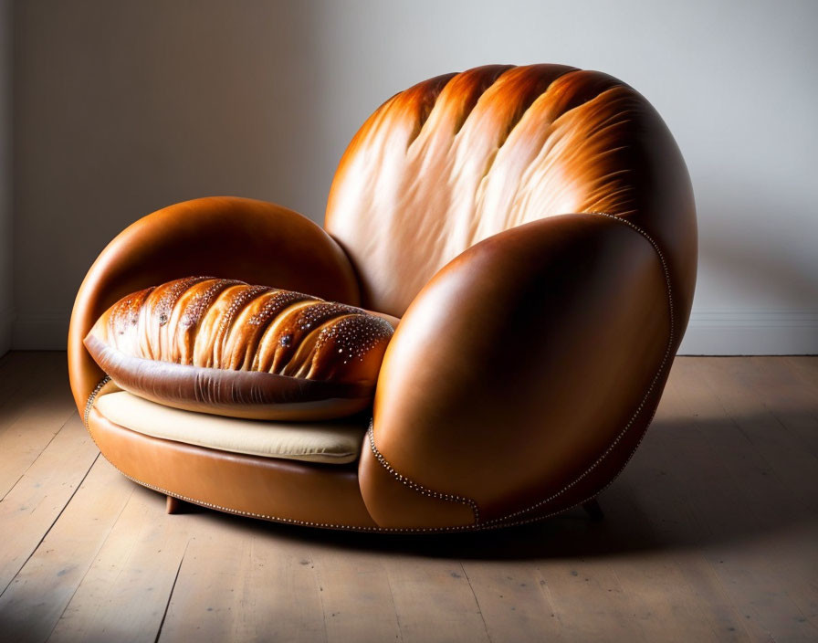 An armchair that looks like a pain au chocolat