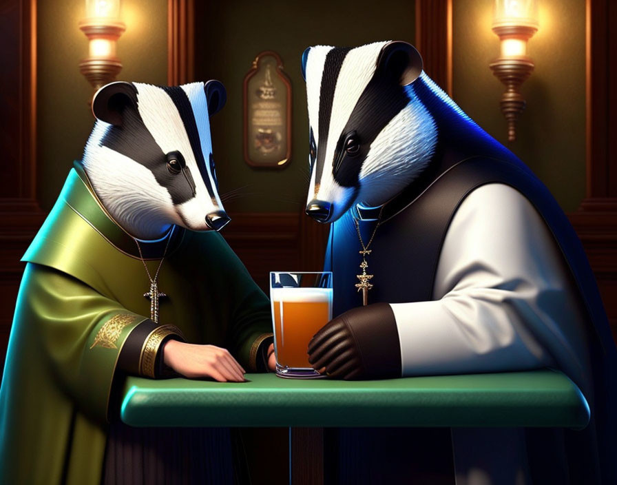 A priest and a badger walked into a bar