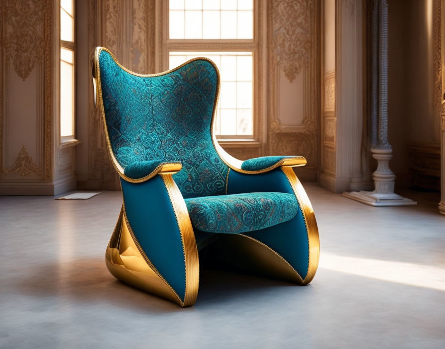 An armchair that looks like it's Zurab Tsereteli's