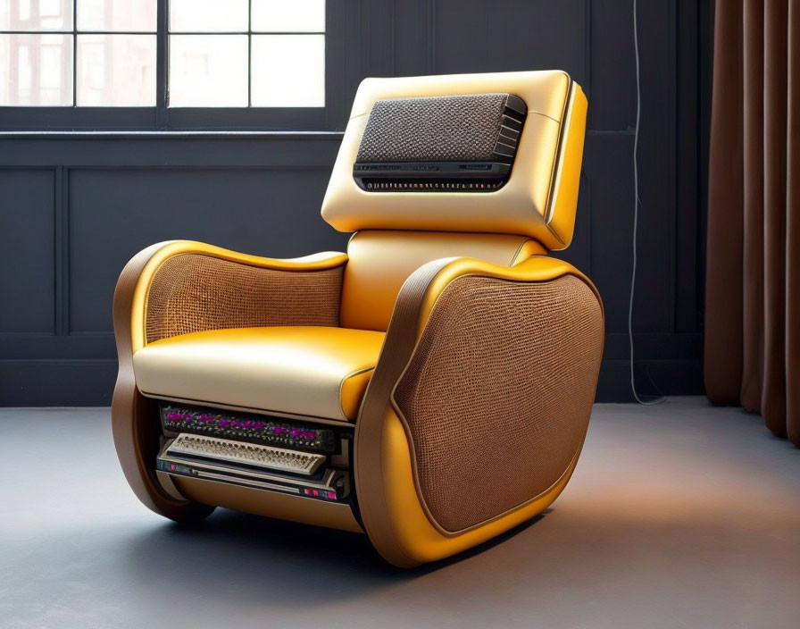 An armchair that looks like a Commodore 64