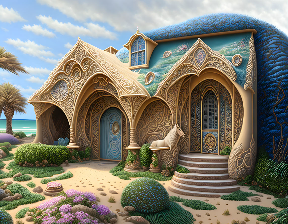 sand house, comic style