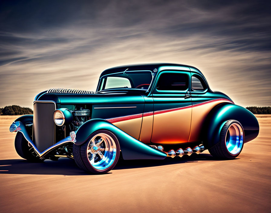 classic hotrod showcar inspired by glam metal