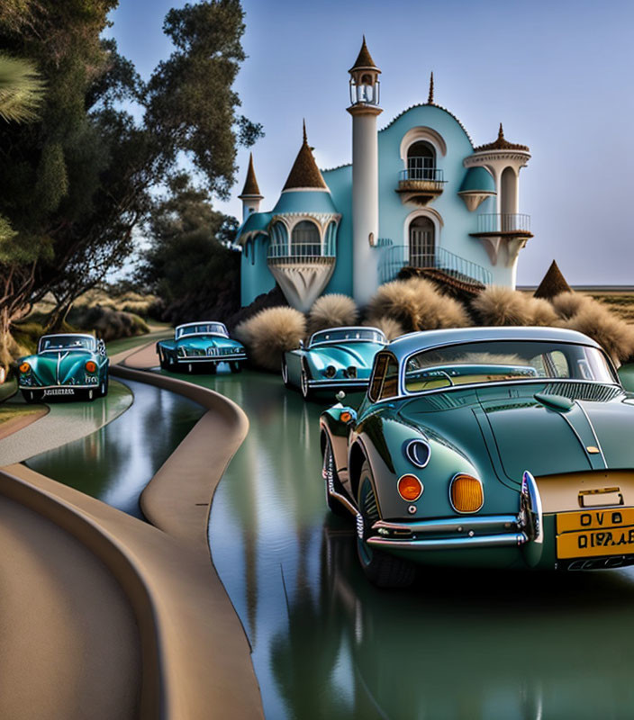 Road trip to exotic locations in rare classic car
