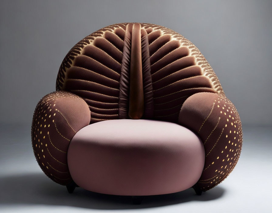 An armchair that looks like an echidna