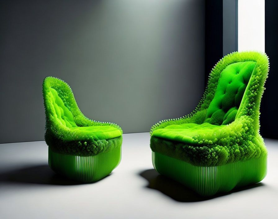 An armchair made out of algae