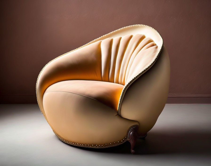 An armchair in the shape of a pierogi
