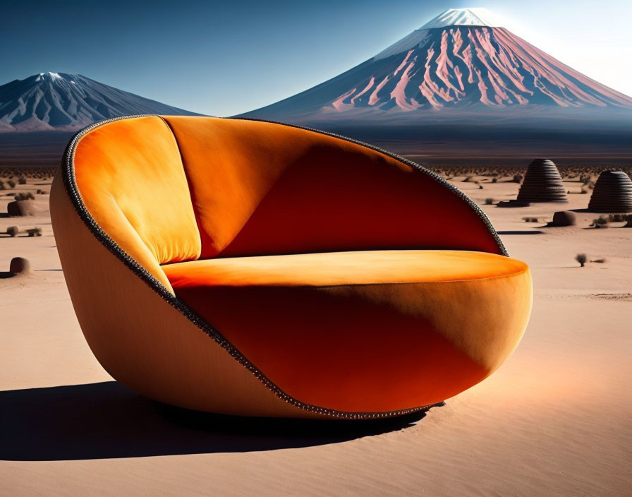 An armchair that looks like Popocatépetl