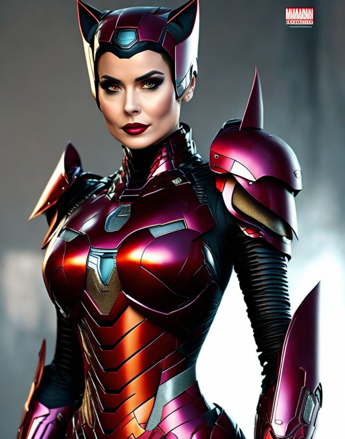 Catwoman but as an Iron Man armour