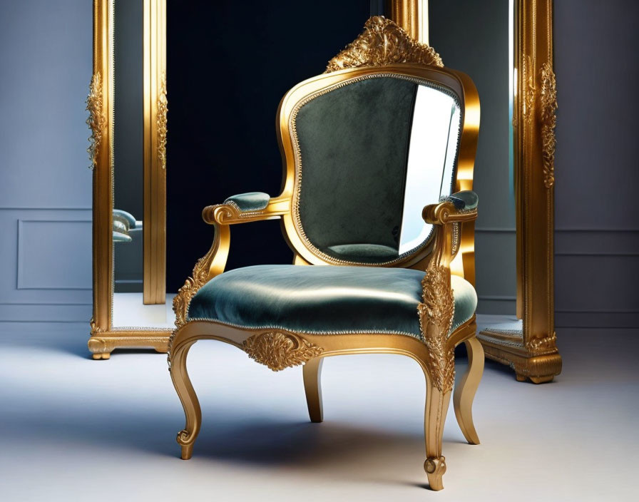 An armchair made out of mirrors