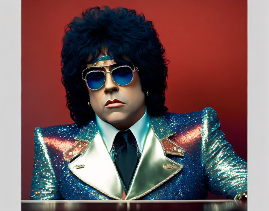 A combination of Elton John and Paul Stanley