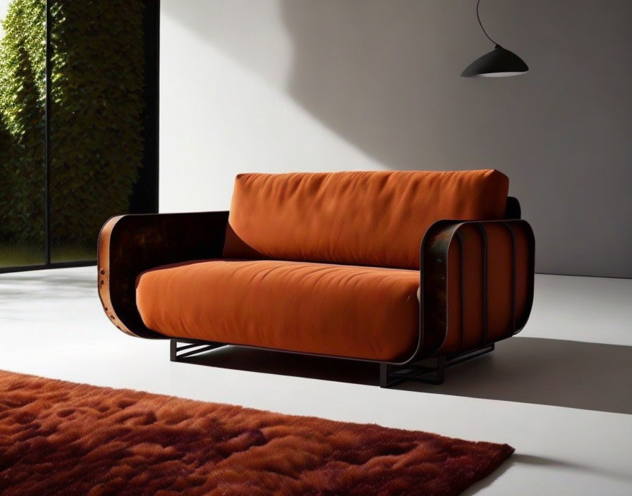 An armchair that looks like the Rust logo
