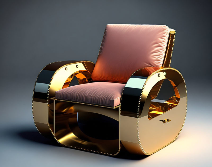 An armchair made out of hardware