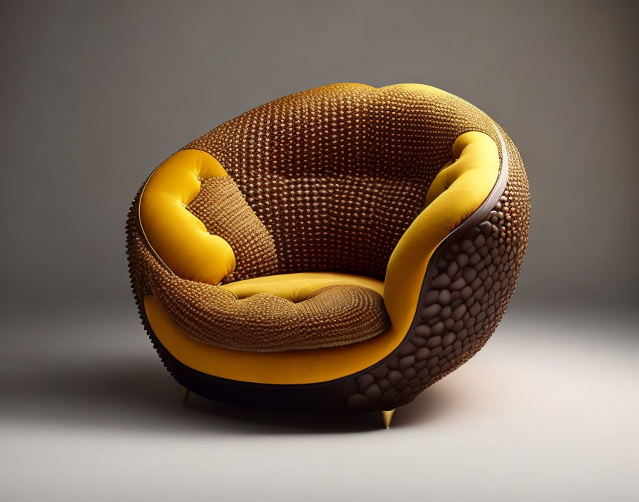 An armchair in the shape of a beehive