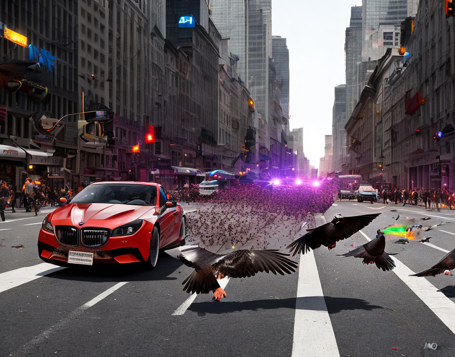 hawk-pigeon hybrids attack city