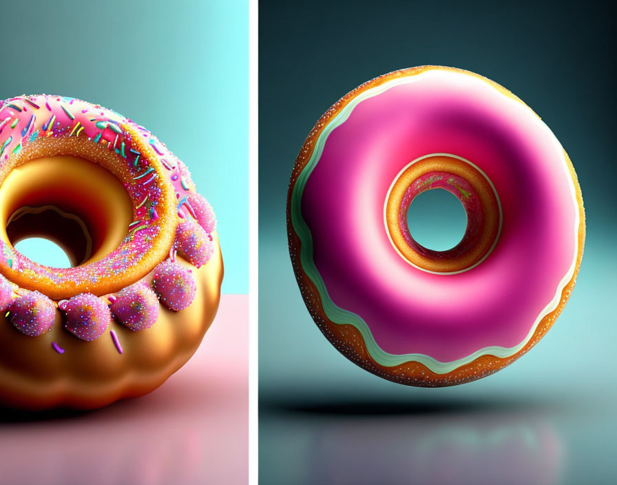 A combination of a torus and a donut