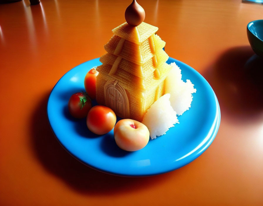 playing with my food and making a pagoda