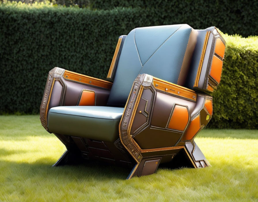 An armchair that looks like it came from Quake