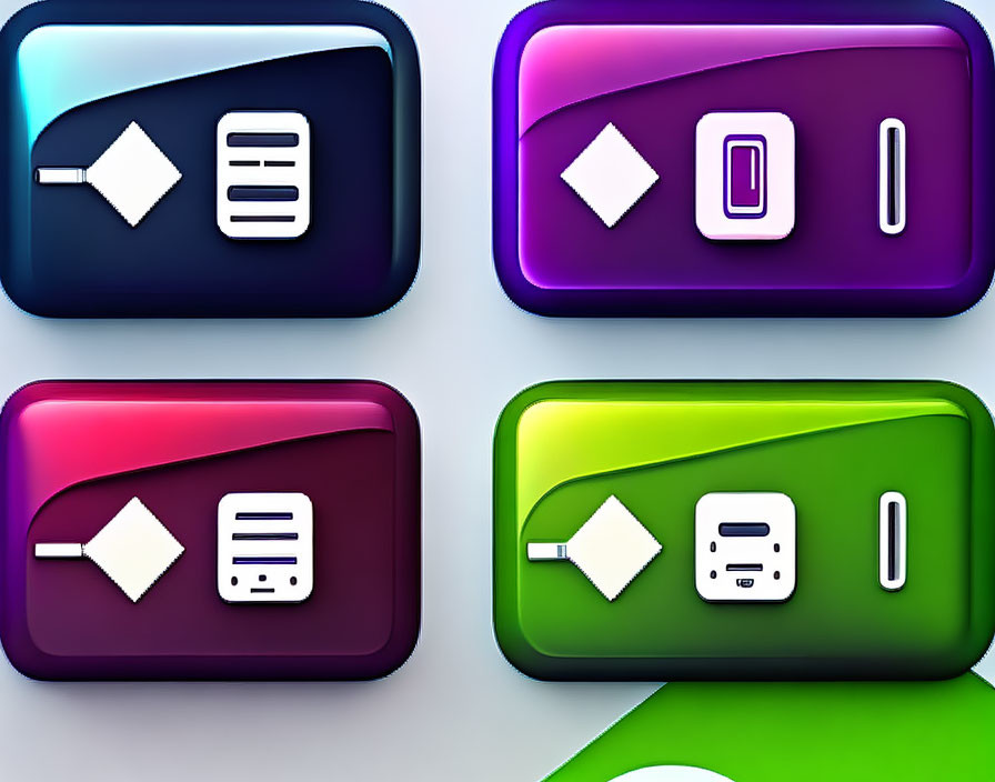 several icon designs for an Android battery charge