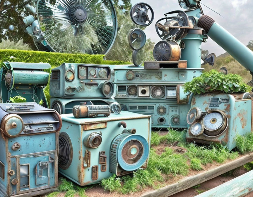 old tech and machines