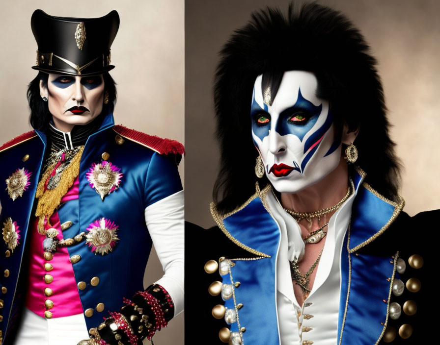 A mix of Adam Ant and Peter Criss