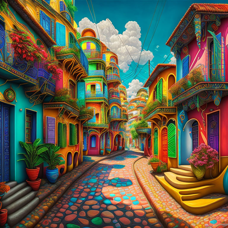 Colourful town