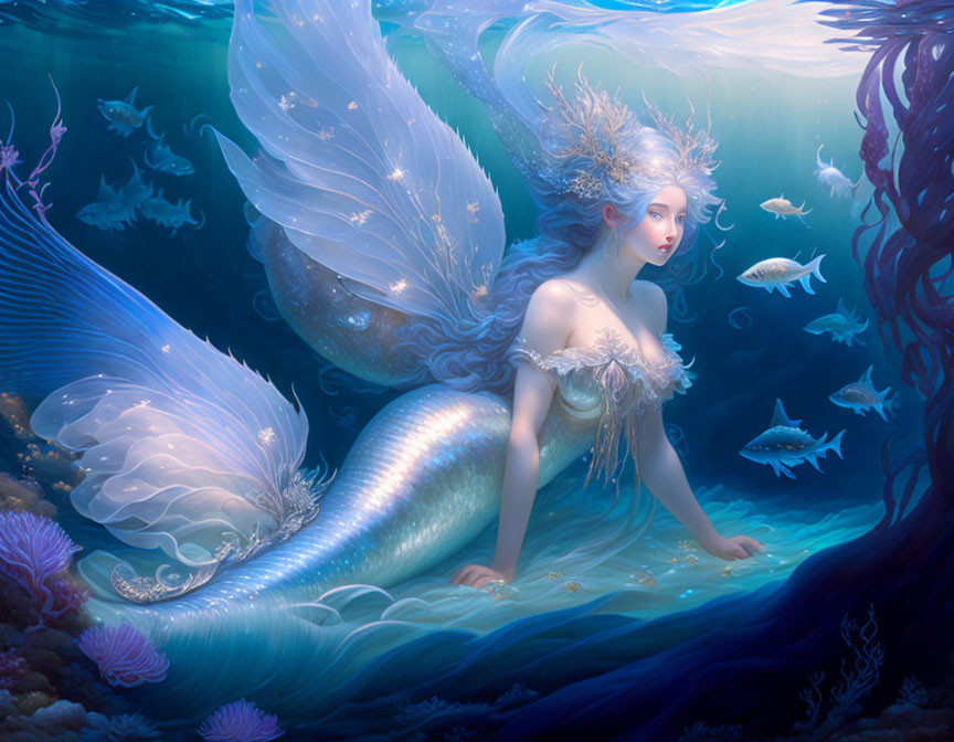 Beautiful young mermaid 
