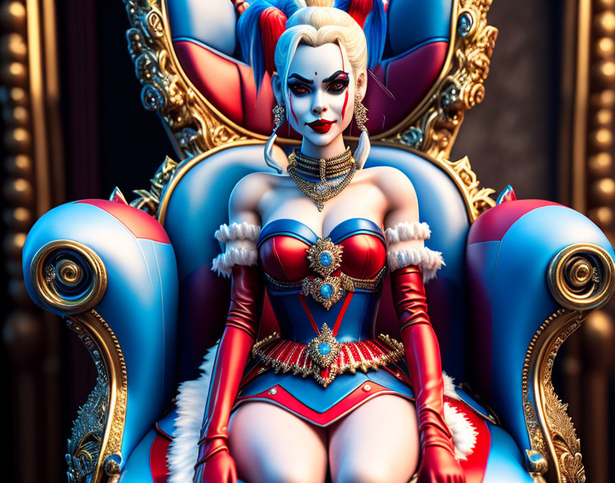 Harley on a Royal throne