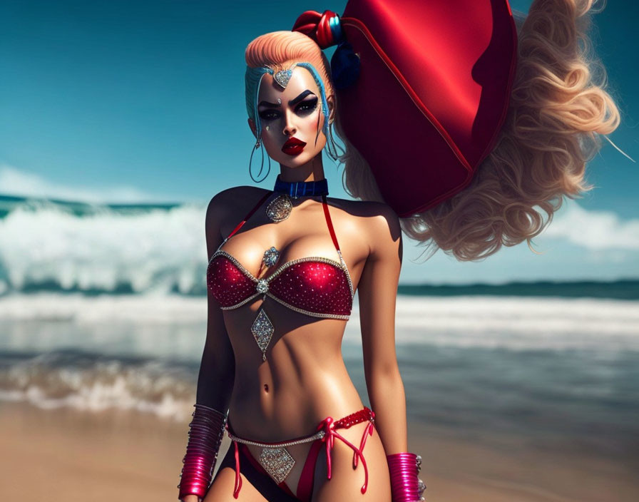 Harley Quinn Diamonds Bikini