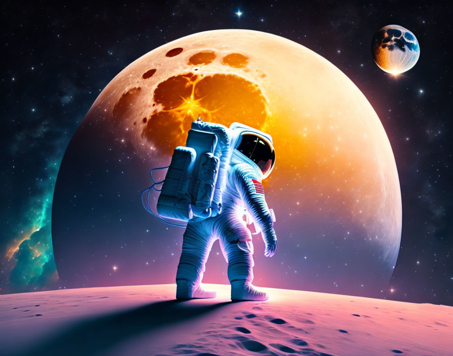 Astronauta en la luna 