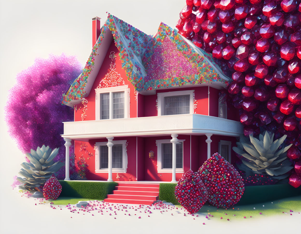House built with pomegranate gems