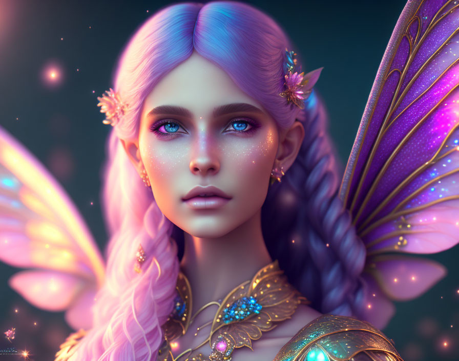 Lilac fairy girl