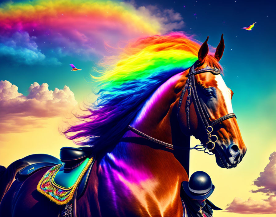 Rainbow horse 