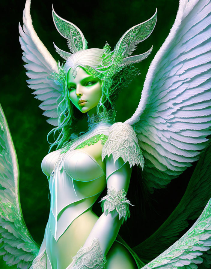 Anthropomorphic Angel Green 1