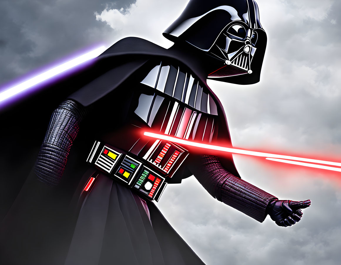 Darth Vader being attack from both sides 