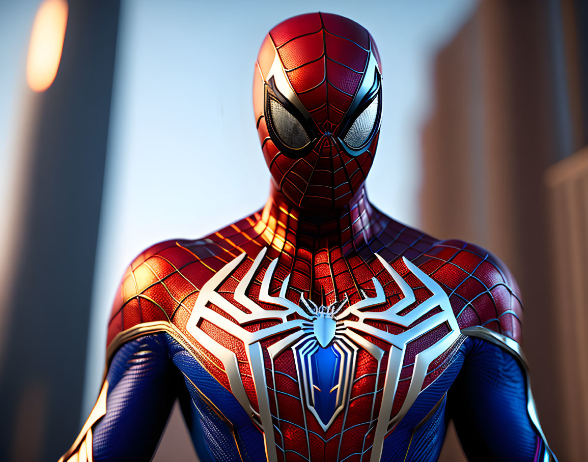 Intricate Spider-Man suit 
