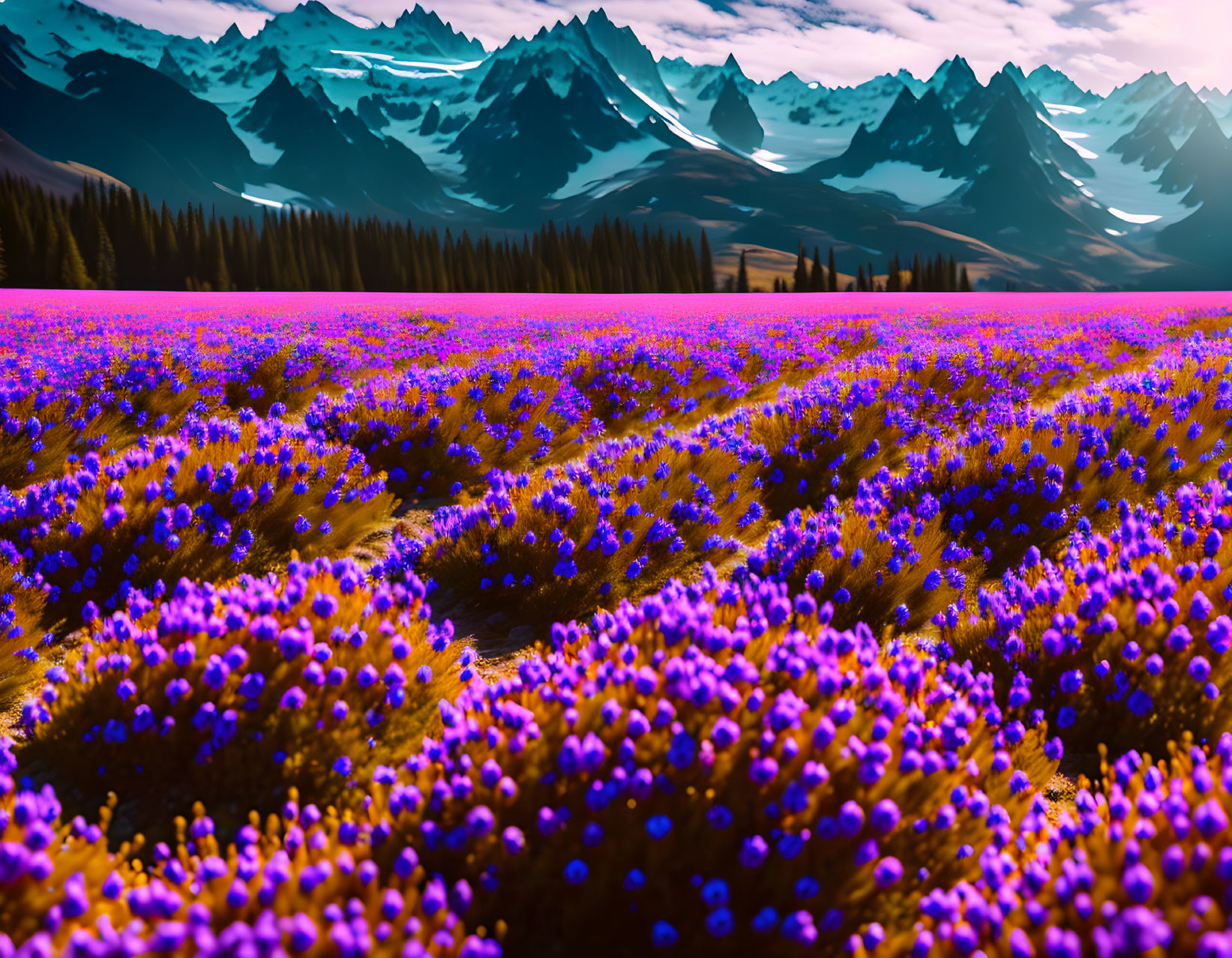 Floral landscape in the alps