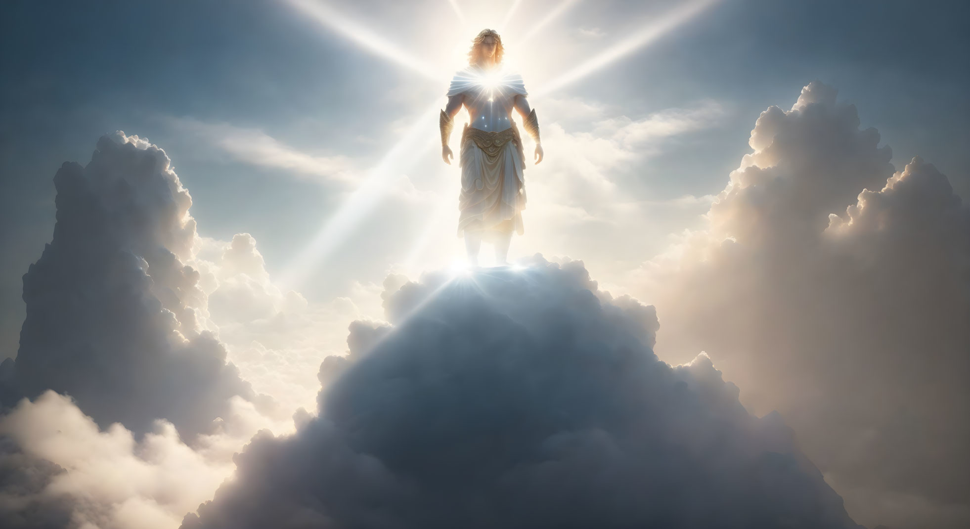 Majestic God in the clouds