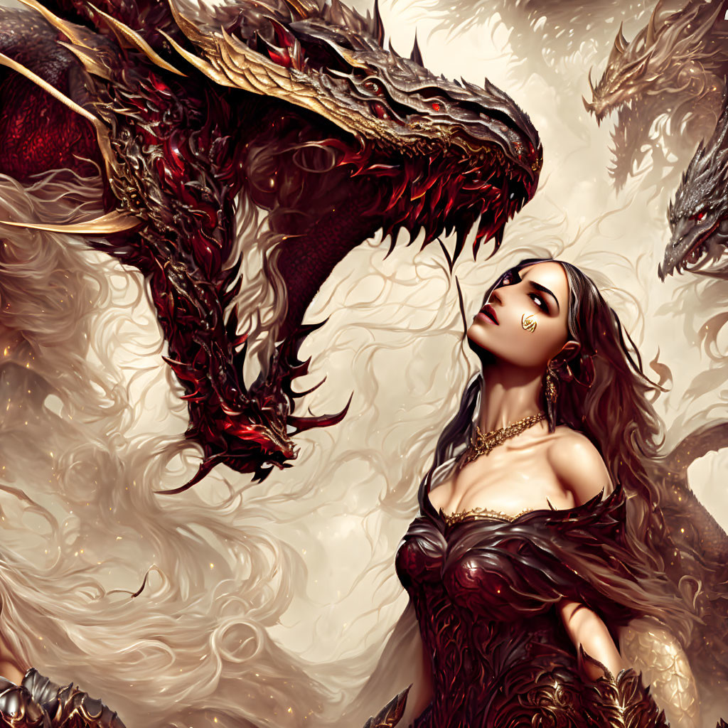 Woman and dragon new