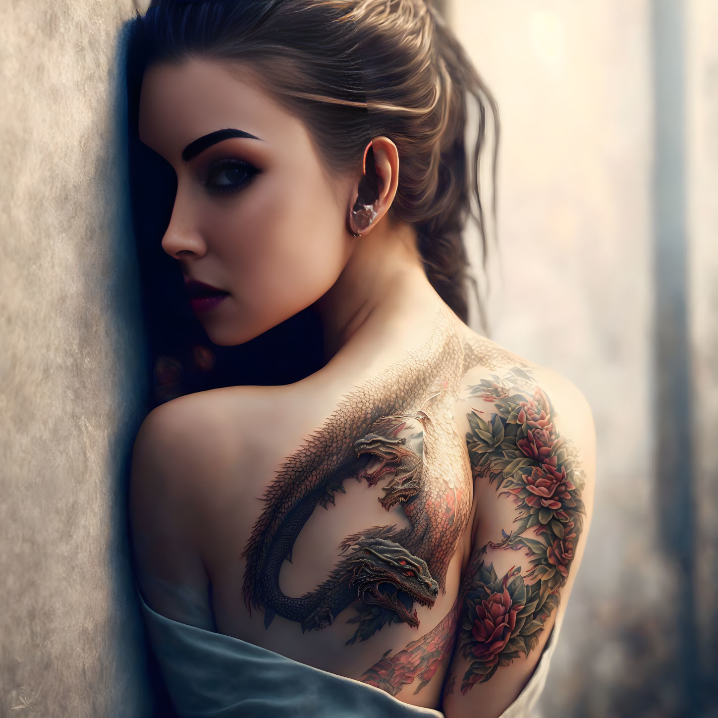 Tattooed woman 