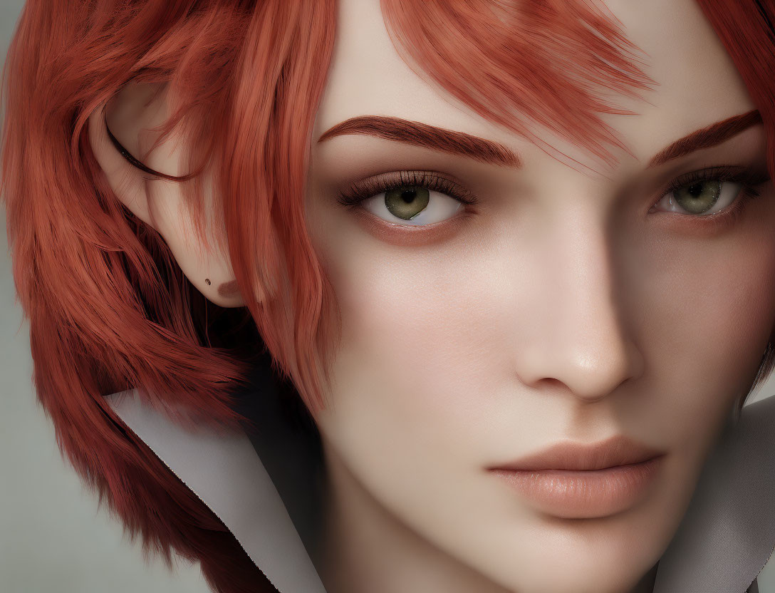 Detailed 3D Render of Female Elf-Like Character