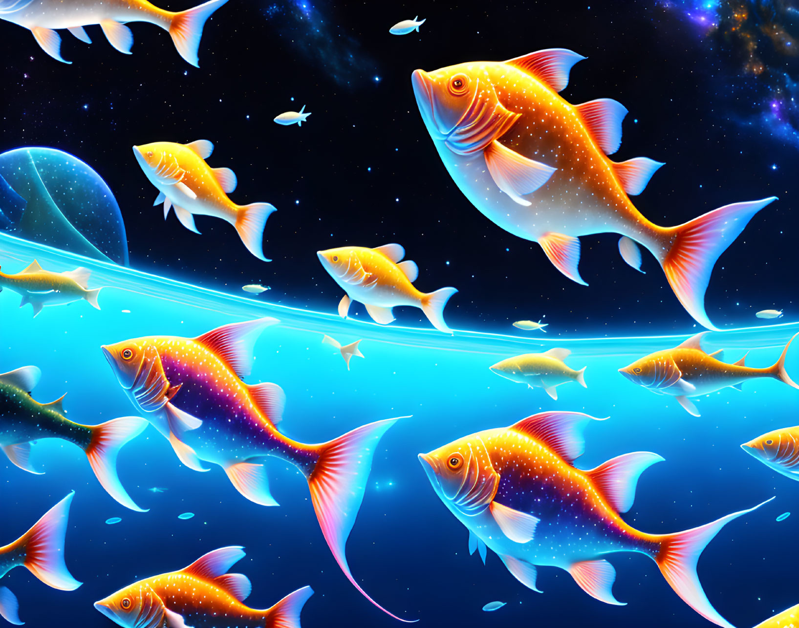 Fishes in space 