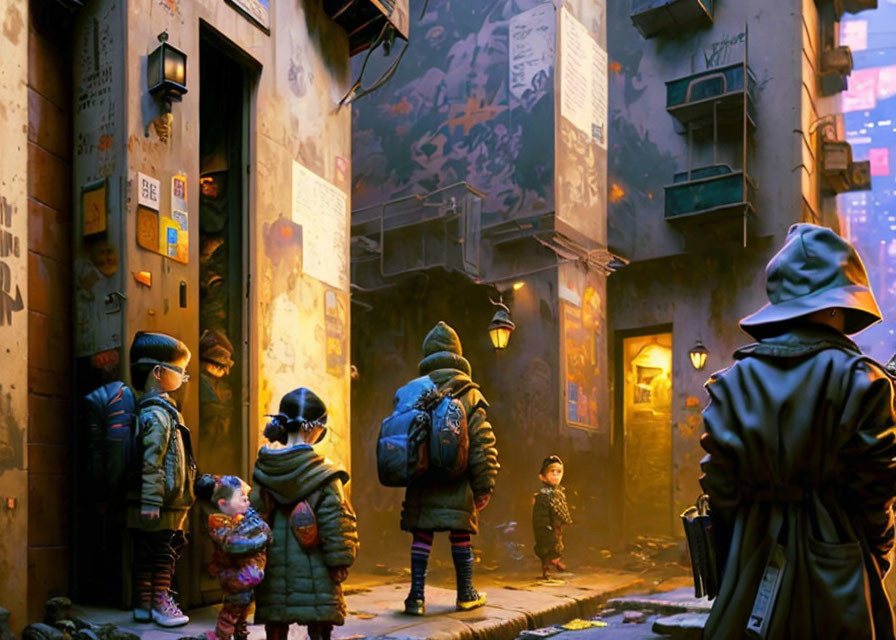 kids living in alley