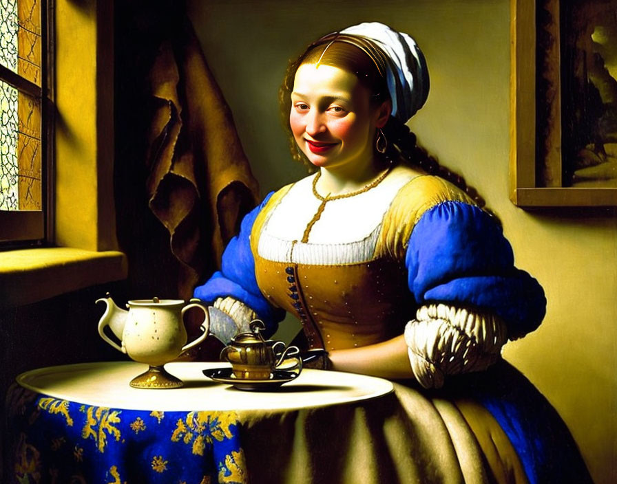  the milkmaid drinking coffee