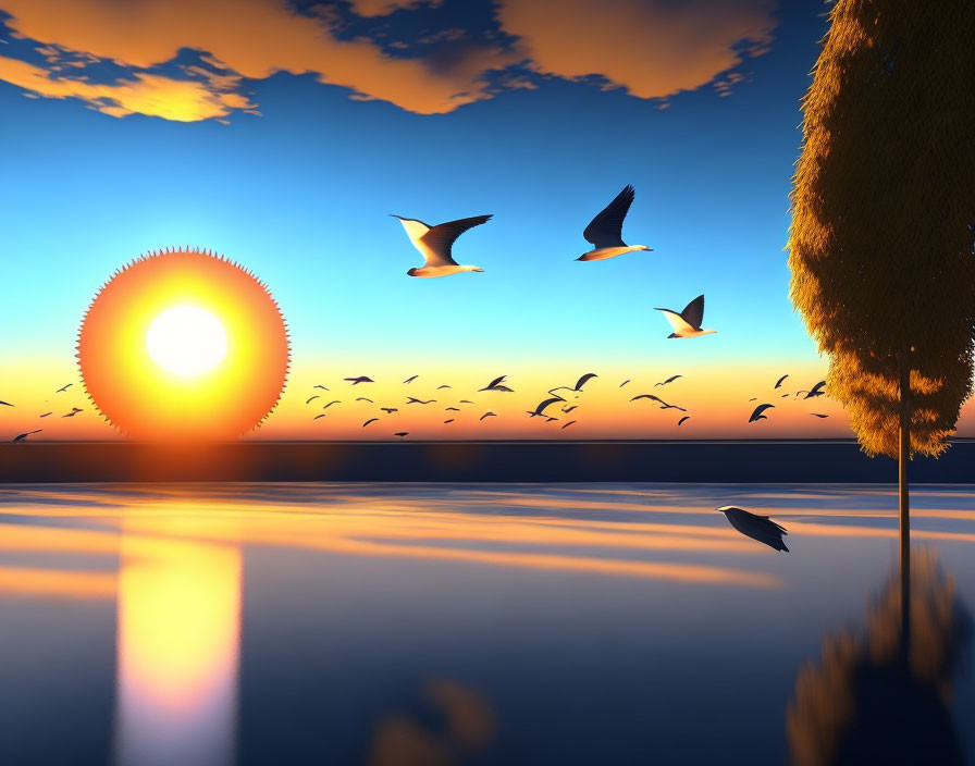 "Rene Magritte" "birds in flight" bright sun 