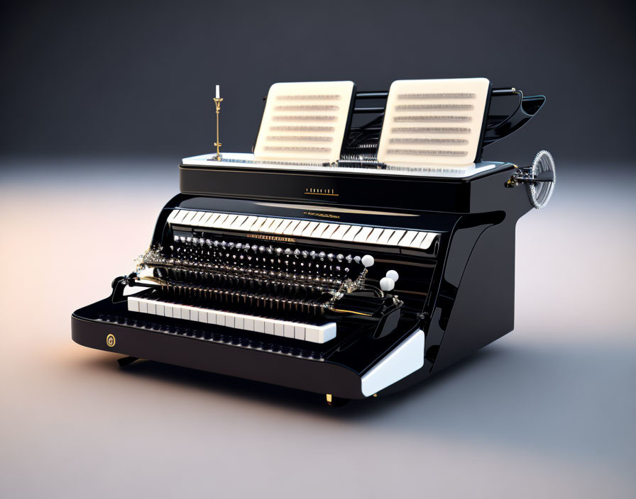 Typewriter piano keys