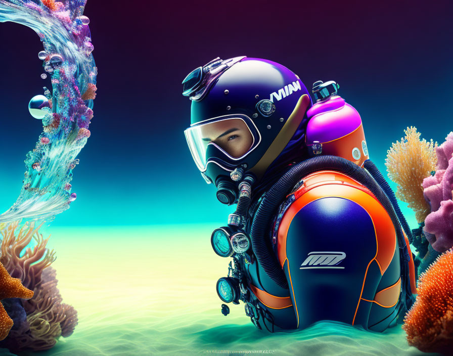underwater scuba diver