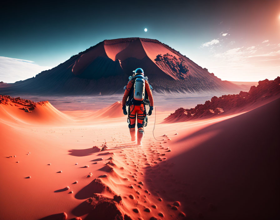 Scuba diver on Mars